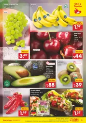 Gazetka promocyjna Netto Marken-Discount - Filial-Angebote - Gazetka - ważna od 25.06 do 25.06.2022 - strona 5 - produkty: angebot, asti, avocado, banane, bananen, bestpreis, beutel, eis, Elan, früchte, kirsch, kirsche, kirschen, kiwi, obst, paprika, paprika rot, reis, salat, snack, Spitzpaprika, Ti, trauben, ZTE