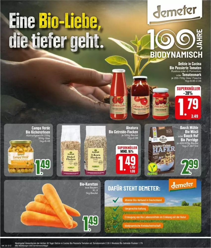 Aktueller Prospekt Edeka - Prospekte - von 26.08 bis 31.08.2024 - strona 12 - produkty: bio, Campo Verde, cin, eis, erde, lebensmittel, natur, natura, reis, Ti, tomate, tomaten, tomatenmark, ZTE