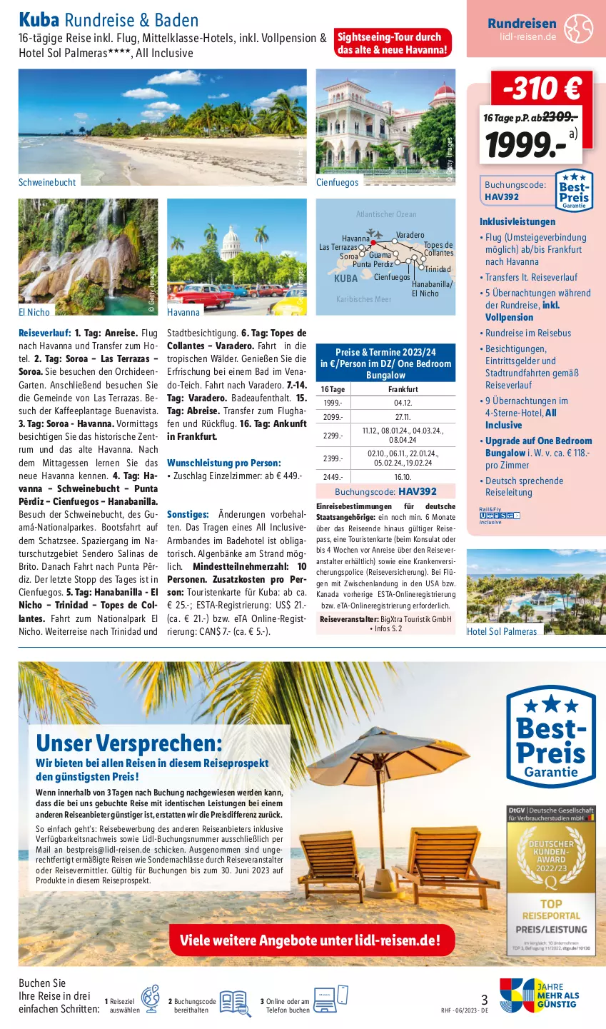 Aktueller Prospekt Lidl - Monatliche Reise-Highlights - von 31.05 bis 30.06.2023 - strona 3 - produkty: angebot, angebote, Armband, Bad, bestpreis, Brei, buch, Cien, eis, erde, Garten, inklusivleistungen, kaffee, LG, Mode, orchidee, orchideen, reis, reiseveranstalter, reiseverlauf, rum, schwein, schweine, sim, telefon, Ti, tisch, wein, weine, ZTE