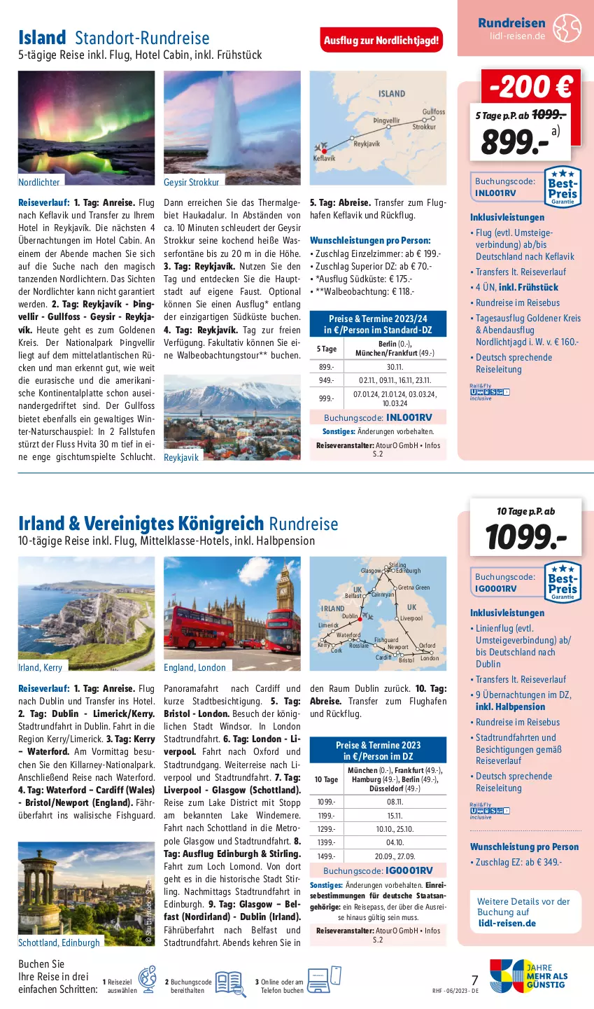 Aktueller Prospekt Lidl - Monatliche Reise-Highlights - von 31.05 bis 30.06.2023 - strona 7 - produkty: aust, Brei, buch, decke, deutschland card, eis, erde, Heu, inklusivleistungen, latte, LG, mac, Metro, natur, pool, rama, reis, reiseveranstalter, reiseverlauf, schott, telefon, Ti, tisch, vita