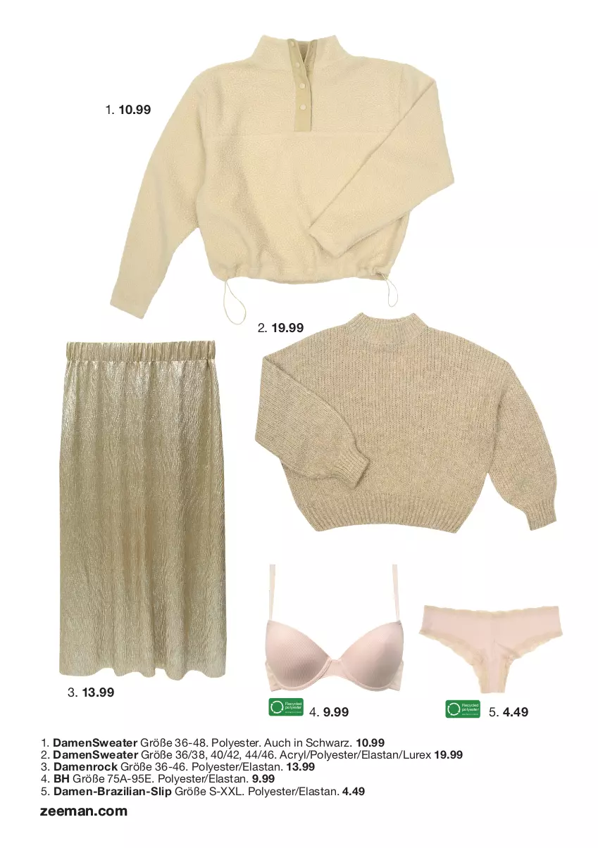 Aktueller Prospekt Zeeman - Prospekte - von 12.10 bis 18.10.2024 - strona 4 - produkty: Brazilian, slip, Sweater