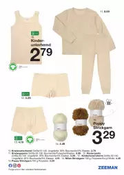 Gazetka promocyjna Zeeman - Prospekte - Gazetka - ważna od 18.10 do 18.10.2024 - strona 7 - produkty: Bau, baumwolle, hemd, Kinder, LG, panty, Popp, Pyjama, shorts, Strickgarn, Ti, Unterhemd, wolle