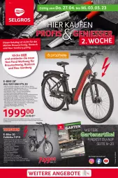 Gazetka promocyjna Selgros - Nonfood - Gazetka - ważna od 03.05 do 03.05.2023 - strona 1 - produkty: aeg, akku, angebot, angebote, Bau, braun, bügel, decke, E-Bike, elle, felgen, gabel, Kette, LG, nexus, prophete, ring, rücklicht, sattel, Schal, shimano, Tasche, taschen, Ti