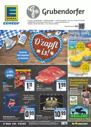 Gazetka promocyjna E Center - Angebote der Woche - Gazetka - ważna od 17.09 do 17.09.2022 - strona 1 - produkty: barilla, Becher, beef, decke, deka, eis, ente, erde, fleisch, hartweizen, italienische pasta, jungbullen, krombache, krombacher, lebensmittel, pasta, rispentomaten, roastbeef, rum, rumpsteak, Schal, Schale, spaghetti, steak, tee, telefon, Ti, tomate, tomaten, uhr