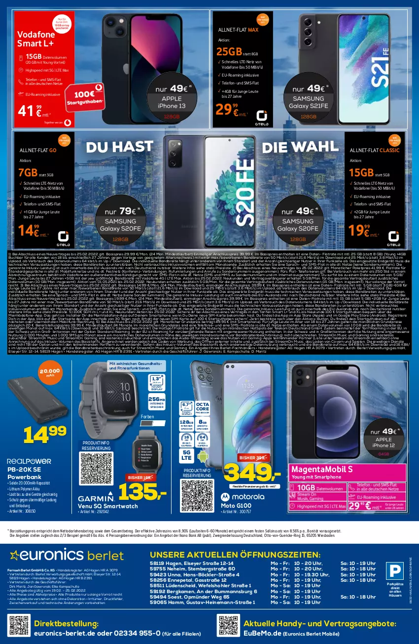 Aktueller Prospekt Berlet - Achtung!  - von 19.02 bis 25.02.2022 - strona 10 - produkty: abholpreise, akku, alle preise sind abholpreise, angebot, angebote, Apple, Bad, Bank, beko, Brei, brita, buch, dekoration, eis, elle, erde, frontkamera, Gesundheit, google play, Handy, kamera, powerbank, Rauch, reis, ring, rwe, sim, smartphone, smartwatch, spee, Spiele, Surf, telefon, Ti, uhr, vodafone, Yo, ZTE