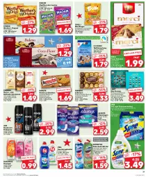 Gazetka promocyjna Kaufland - Prospekt - Gazetka - ważna od 20.12 do 20.12.2023 - strona 31 - produkty: Alwa, Always, Amber, angebot, angebote, axe, beutel, body, bodyspray, bonbons, burger, Cap, colorwaschmittel, creme, deo, deodorant, domestos, duschdas, duschgel, eis, elle, ferrero, Ferrero Rocher, frucht, fruchtgummi, geschirr, geschirrspülmittel, gin, hanuta, haselnuss, kaffee, kakao, kraft, lambertz, leine, lindt, mac, maoam, merci, nuss, pralinen, pril, raffaello, schnitten, schoko, schokolade, schokoladen, slip, slipeinlagen, spee, spülmittel, storck, Ti, trolli, waffeln, waschmittel, wc-gel, werther's