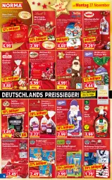 Gazetka promocyjna Norma - Norma - Gazetka - ważna od 04.12 do 04.12.2023 - strona 6 - produkty: alpenmilch, ananas, Anhänger, apfel, Bad, Becher, beere, beutel, bio, brot, bürste, cerealien, creme, decke, dekoration, eis, erdbeere, erdnüsse, flasche, gelee, Geschenkbox, haselnuss, jumbo, kakao, Kinder, kinder bueno, kinder country, kinder riegel, kinder schokolade, korb, Kugel, LG, mac, mandel, marzipan, milch, Mon Chéri, Nougatcreme, nuss, pasta, Paw Patrol, pralinen, reis, reiss, Ria, riegel, ring, rwe, Schal, Schale, Schlitten, schoko, schokolade, schokoladen, sekt, Serviette, servietten, sirup, Stier, Tasche, Ti, Tiere, tisch, tischdecke, tragetasche, uhr, vollmilch, zahnbürste, zahnpasta