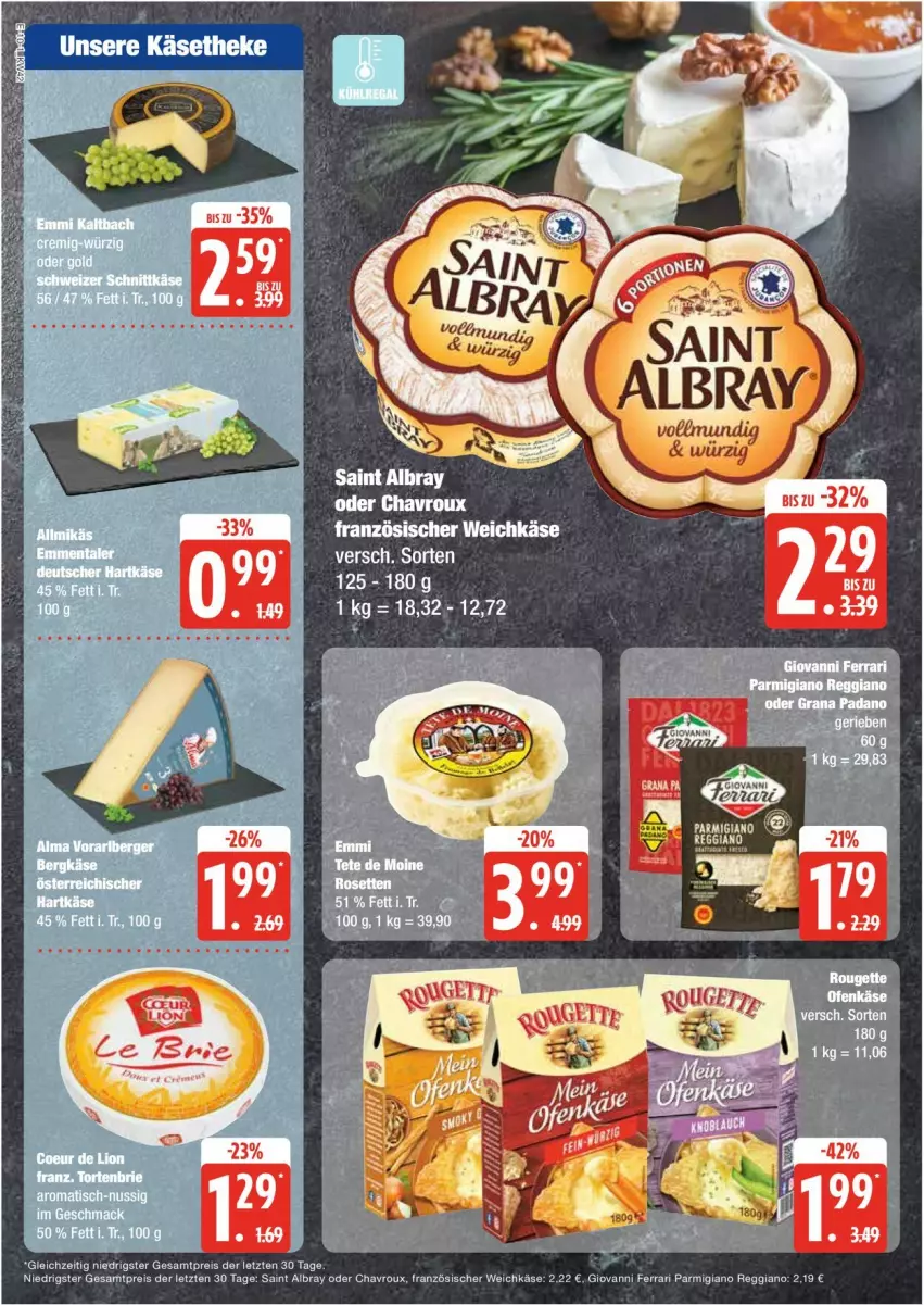 Aktueller Prospekt Edeka - Prospekte - von 14.10 bis 19.10.2024 - strona 10 - produkty: albray, chavroux, eis, französischer weichkäse, hartkäse, Käse, mac, nuss, parmigiano, parmigiano reggiano, reggiano, reis, rel, saint albray, tee, Ti, tisch, weichkäse, ZTE