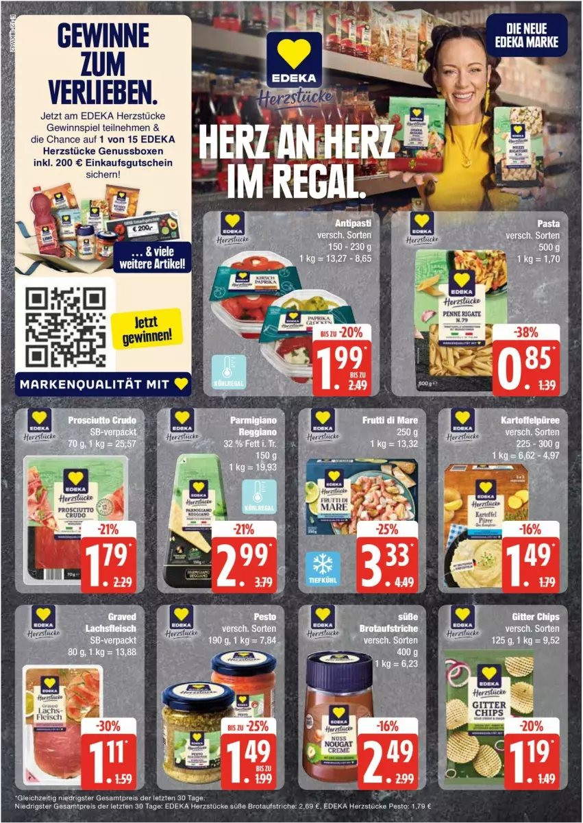 Aktueller Prospekt Edeka - Prospekte - von 14.10 bis 19.10.2024 - strona 12 - produkty: aufstrich, brot, brotaufstrich, brotaufstriche, chips, deka, eis, gewinnspiel, gutschein, nuss, pesto, reis, Ti, ZTE