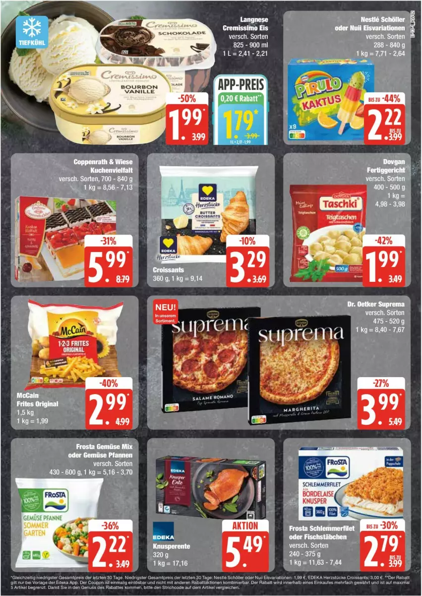 Aktueller Prospekt Edeka - Prospekte - von 14.10 bis 19.10.2024 - strona 13 - produkty: bourbon, bourbon vanille, coppenrath, cremissimo, Croissant, croissants, deka, eis, ente, margherita, nuii, Ria, sim, Ti, vanille