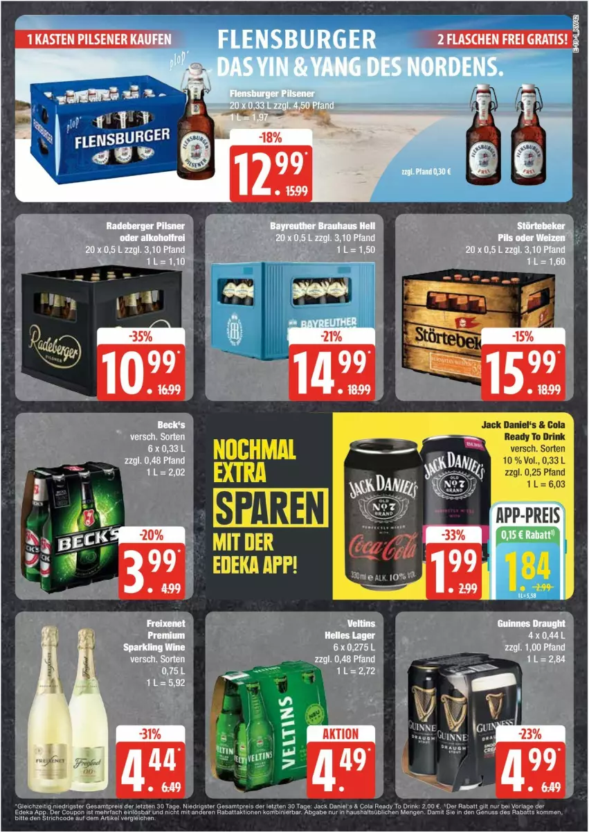 Aktueller Prospekt Edeka - Prospekte - von 14.10 bis 19.10.2024 - strona 19 - produkty: beck's, burger, cola, drink, flensburger, jack daniel, jack daniel's, nuss, Ofen