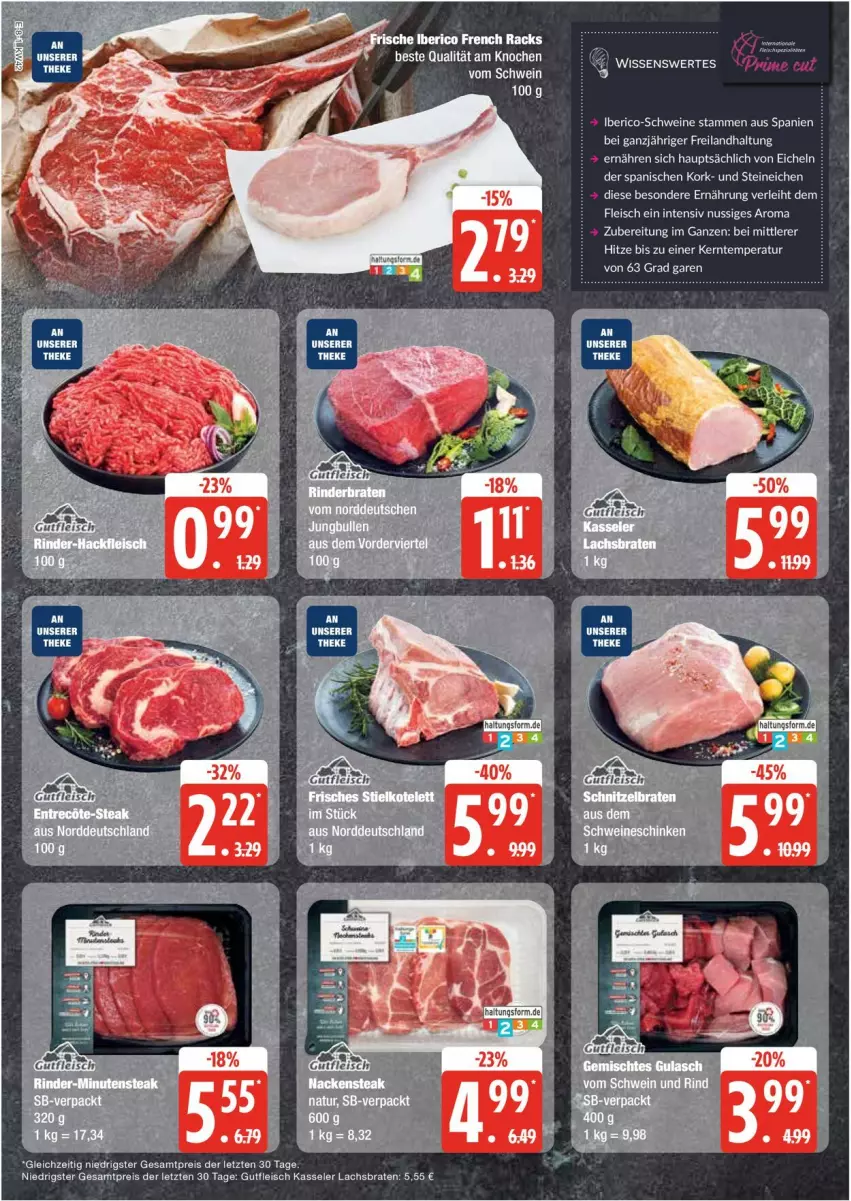 Aktueller Prospekt Edeka - Prospekte - von 14.10 bis 19.10.2024 - strona 8 - produkty: braten, eis, fleisch, gutfleisch, kasseler, lachs, Lachsbraten, nuss, reis, schwein, schweine, Ti, wein, weine, ZTE