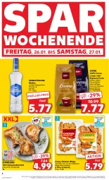 Gazetka promocyjna Kaufland - Prospekt - Gazetka - ważna od 31.01 do 31.01.2024 - strona 6 - produkty: angebot, beutel, bohne, bohnen, caffè crema, chicken wings, eis, espresso, Gorbatschow, gorbatschow wodka, hähnchenflügel, käfer, kaffee, kotelett, lungo, natur, oder espresso, purland, schwein, schweine, schweinekotelett, Ti, wein, weine, wodka, ZTE