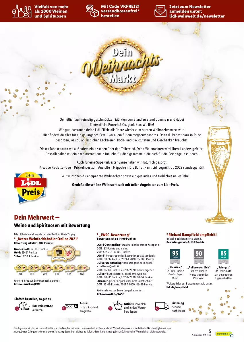 Aktueller Prospekt Lidl - Beste Weine für jeden Anlass - von 18.11 bis 31.12.2021 - strona 5