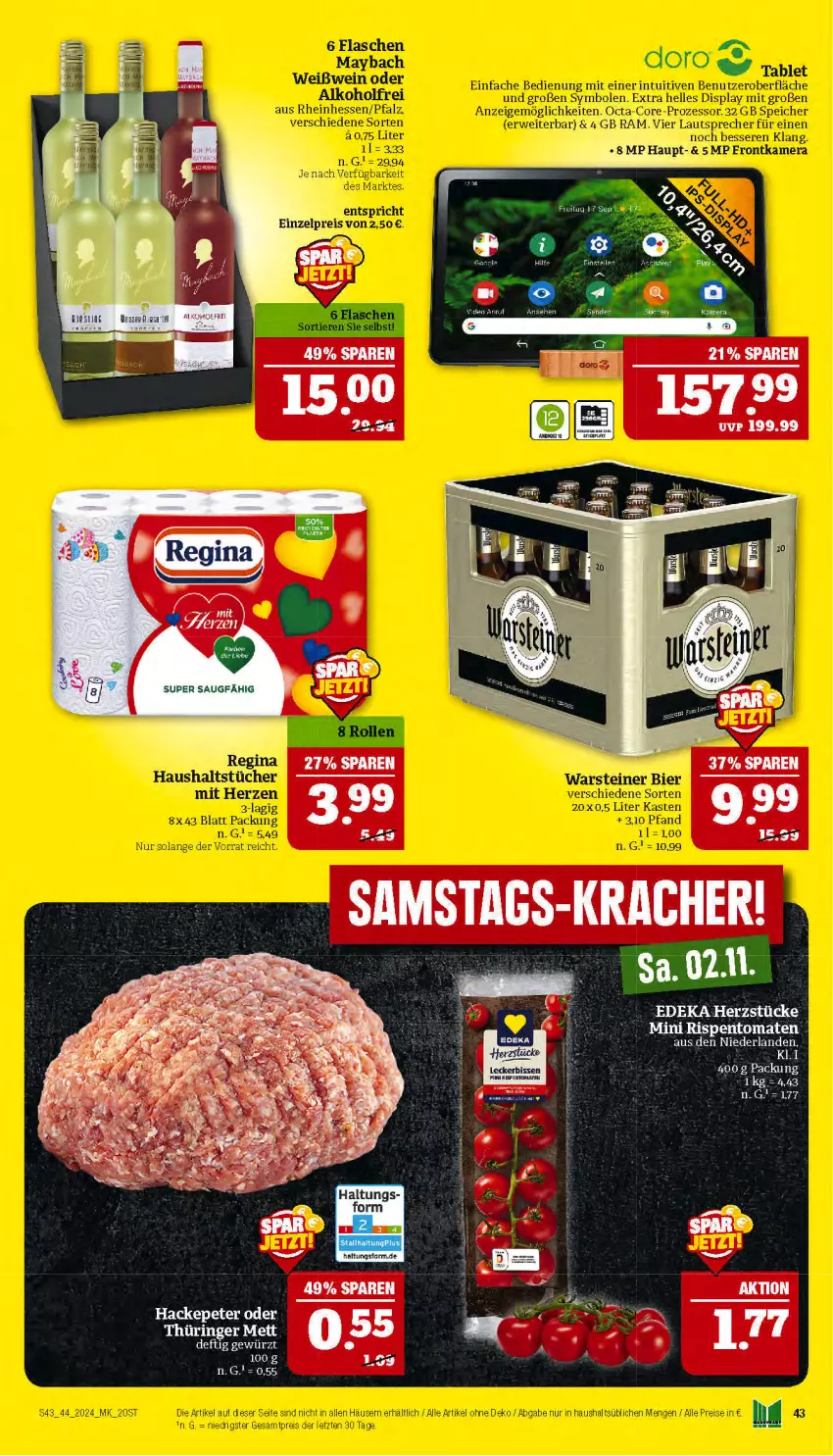 Aktueller Prospekt Marktkauf - Prospekt - von 27.10 bis 02.11.2024 - strona 43 - produkty: gewürz, kracher, rispentomaten, Ti, tomate, tomaten