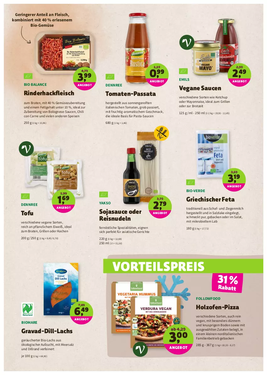 Aktueller Prospekt Denns Biomarkt - Prospekte - von 06.07 bis 19.07.2022 - strona 5 - produkty: angebot, bio, Bio-Gemüse, bolognese, braten, brot, chili, dennree, eis, elle, erde, feta, fleisch, frucht, geback, grill, hackfleisch, Holz, ideal zum braten, ideal zum grillen, ketchup, lachs, leine, mac, mayonnaise, meersalz, milch, mit frucht, nudel, nudeln, Ofen, pasta, pasta-sauce, pizza, reis, rind, rinder, rinderhackfleisch, ring, salat, salz, sauce, saucen, soja, sojasauce, Spezi, Ti, tisch, Tofu, tomate, tomaten, vorteilspreis, Yo