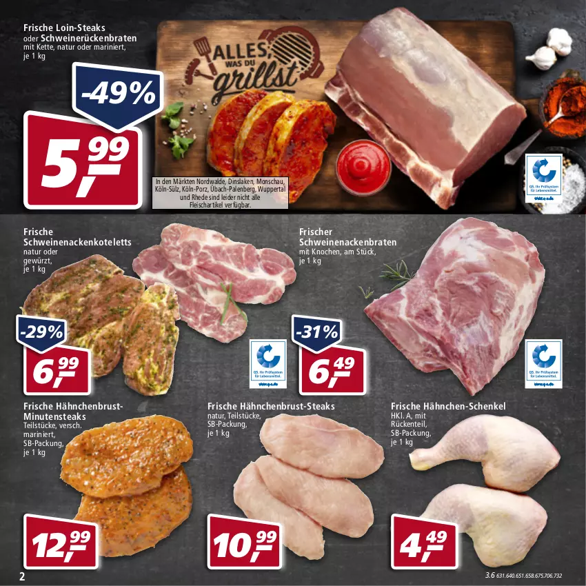 Aktueller Prospekt Real - von 23.05 bis 28.05.2022 - strona 2 - produkty: braten, eis, ente, fleisch, Frische Hähnchen, gewürz, hähnchen-schenkel, hähnchenbrust, henkel, Kette, kotelett, minutensteaks, nackenkoteletts, natur, Rückenbraten, schenkel, schwein, schweine, schweinenacken, schweinerücken, steak, steaks, Ti, wein, weine