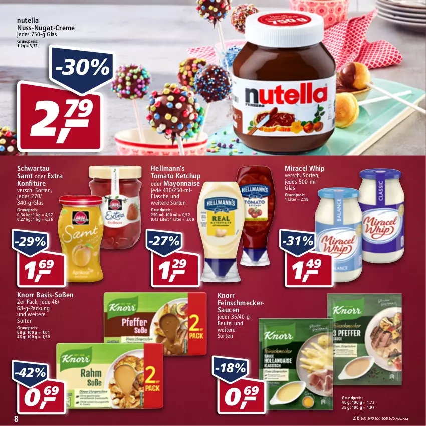 Aktueller Prospekt Real - von 23.05 bis 28.05.2022 - strona 8 - produkty: beutel, creme, eis, feinschmecker, flasche, ketchup, knorr, konfitüre, LG, mayonnaise, miracel, miracel whip, nuss, nuss-nugat-creme, nutella, reis, sauce, saucen, Schwartau, Soße, tomato ketchup, Yo