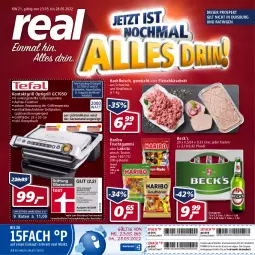 Gazetka promocyjna Real - Gazetka - ważna od 28.05 do 28.05.2022 - strona 1 - produkty: auto, beutel, buch, coupon, eis, elle, ente, fleisch, fleischkäse, frucht, fruchtgummi, grill, grillfläche, grillplatte, hackfleisch, haribo, Käse, kontaktgrill, Lakritz, latte, oder lakritz, payback, reis, rezept, rind, rindfleisch, schwein, schweine, spülmaschinen, tefal, teller, Ti, wein, weine