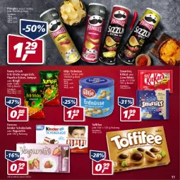 Gazetka promocyjna Real - Gazetka - ważna od 28.05 do 28.05.2022 - strona 11 - produkty: beutel, eis, erdnüsse, ferrero, Frit-Sticks, funny-frisch, Kinder, kinder schokolade, kitkat, lion, oder yogurette, paprika, pringles, reis, ring, schoko, schokolade, smarties, Ti, toffifee, ültje, ültje erdnüsse, Yo, yogurette