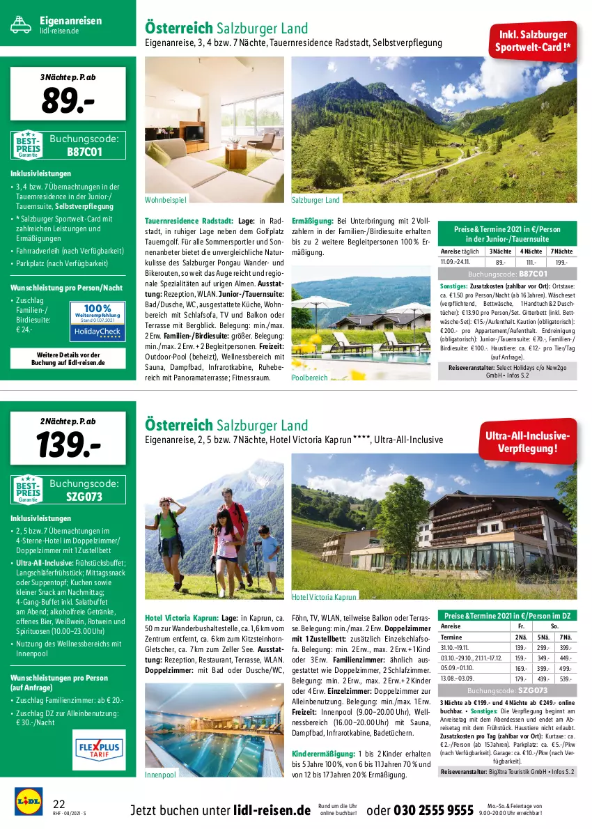 Aktueller Prospekt Lidl - Monatliche Reise-Highlights - von 28.07 bis 30.09.2021 - strona 22