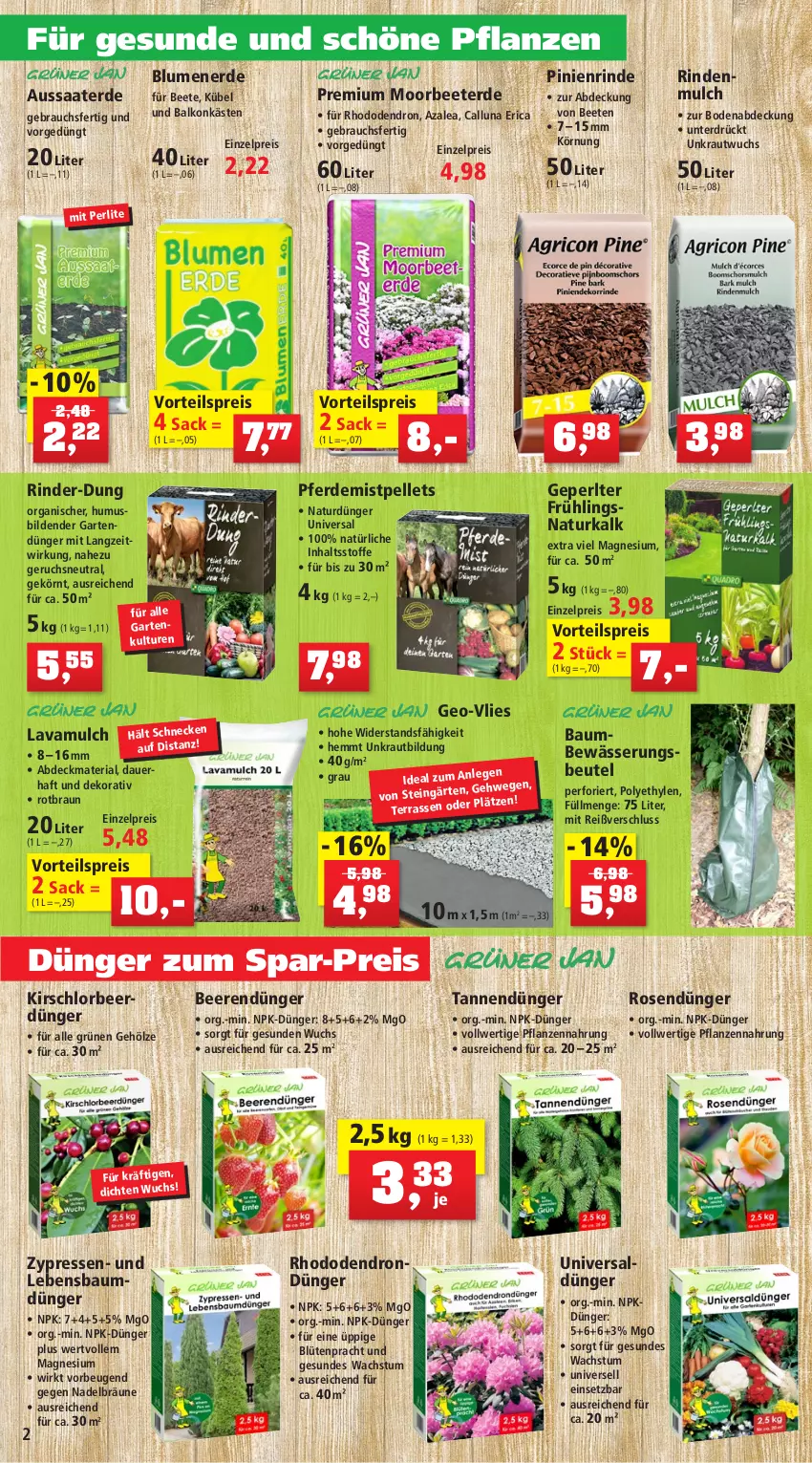 Aktueller Prospekt Thomas Philipps - Prospektwerbung - von 27.02 bis 04.03.2023 - strona 2 - produkty: auer, Bau, beere, beeren, Behälter, beutel, blume, blumen, blumenerde, Blüte, braun, Brei, dünger, eis, Elektro, elle, ente, erde, Garten, gefu, kirsch, kraft, Kraut, Kugel, kunstrasen, lack, Lavamulch, LG, magnesium, messer, natur, Pellets, pflanze, pflanzen, rasen, rasendünger, Rasenerde, rasensamen, Rauch, reis, Ria, rind, rindenmulch, rinder, rosen, sac, Sport, teppich, Ti, Tiere, tisch, usb, vorteilspreis, wasser