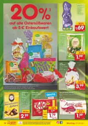 Gazetka promocyjna Netto Marken-Discount - Filial-Angebote - Gazetka - ważna od 26.03 do 26.03.2022 - strona 18 - produkty: alkohol, amicelli, Bau, creme, eier, eis, ferrero, Ferrero Rocher, haribo, haselnuss, Haselnusscreme, Kinder, kitkat, kuchen, lindt, milka, ndk, nimm2, nuss, reis, smarties, Ti, verpoorten, versandkostenfrei, Waffelröllchen