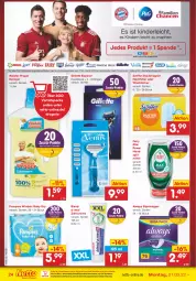 Gazetka promocyjna Netto Marken-Discount - Filial-Angebote - Gazetka - ważna od 26.03 do 26.03.2022 - strona 24 - produkty: Alwa, Always, creme, eis, fairy, gillette, Kinder, Meister, meister proper, ndk, pampers, rasierer, reiniger, reis, slip, slipeinlagen, spülmittel, staubmagnet, swiffer, Ti, tücher, versandkostenfrei, windeln, zahncreme