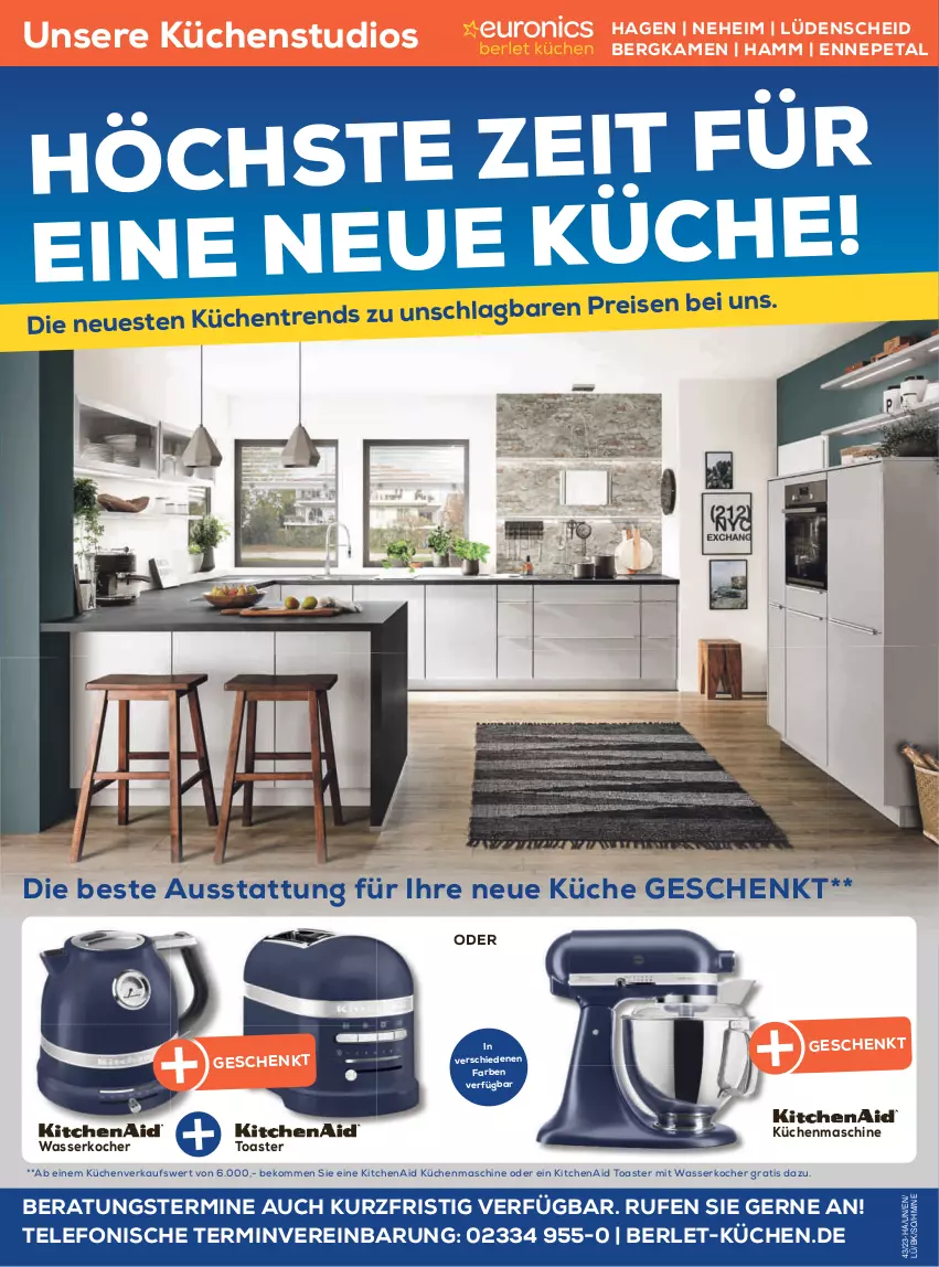 Aktueller Prospekt Berlet - Markt ändern > - von 23.10 bis 29.10.2023 - strona 8 - produkty: beko, eis, KitchenAid, Kocher, küche, Küchen, küchenmaschine, reis, telefon, Ti, toast, toaster, wasser, wasserkocher