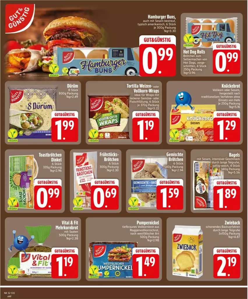 Aktueller Prospekt Edeka - Prospekte - von 03.08 bis 08.08.2026 - strona 12 - produkty: braun, brot, korn, Kornbrot, mac, sesam, Ti, tortilla, vita, vollkornbrot