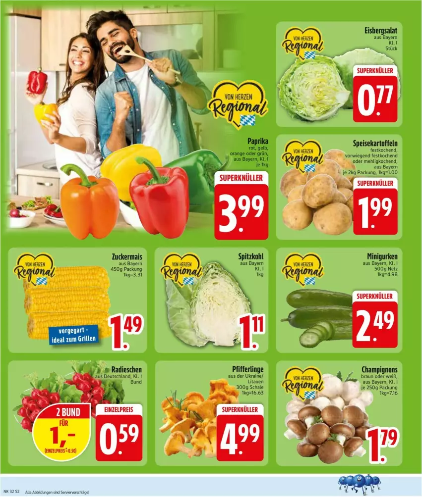 Aktueller Prospekt Edeka - Prospekte - von 03.08 bis 08.08.2026 - strona 4 - produkty: braun, eis, eisbergsalat, gurke, gurken, kartoffel, kartoffeln, mehl, reis, salat, speisekartoffeln