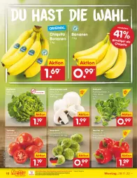 Gazetka promocyjna Netto Marken-Discount - Filial-Angebote - Gazetka - ważna od 03.12 do 03.12.2022 - strona 12 - produkty: asti, banane, bananen, bestpreis, beutel, champignon, champignons, chiquita, eis, feldsalat, gin, kopfsalat, ndk, paprika, paprika rot, reis, rosen, Rosenkohl, salat, Schal, Schale, Ti, tomate, tomaten