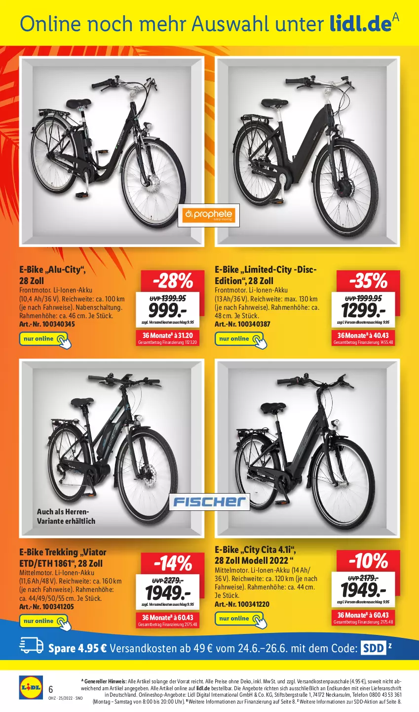 Aktueller Prospekt Lidl - Wochen-Highlights im Onlineshop - von 20.06 bis 26.06.2022 - strona 8 - produkty: akku, angebot, angebote, dell, E-Bike, eis, elle, Mode, ndk, reis, rel, Ria, rwe, Schal, Schale, telefon, Ti, uhr