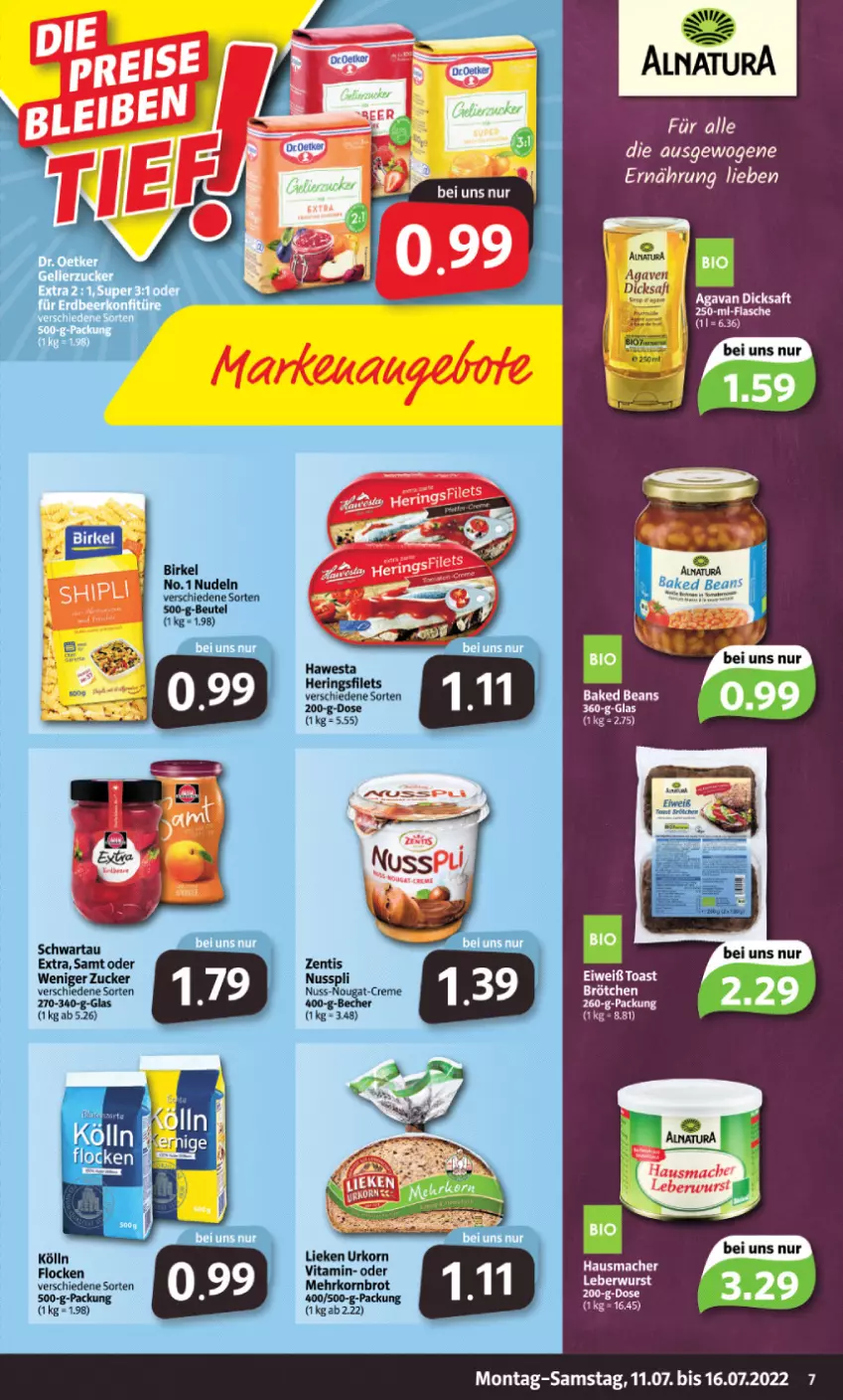 Aktueller Prospekt Markant - Prospekte - von 11.07 bis 16.07.2022 - strona 7 - produkty: bio, dicksaft, Hausmacher, leine, mac, saft, tee