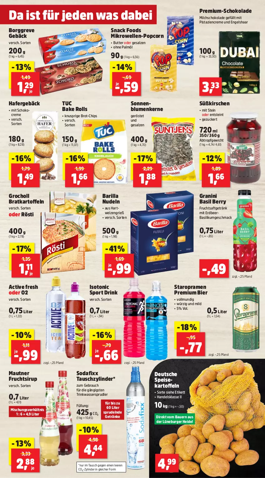 Aktueller Prospekt Thomas Philipps - von 10.03 bis 15.03.2025 - strona 11 - produkty: auer, barilla, basilikum, Bau, Bauer, bier, blume, blumen, brot, Brot-Chips, burger, butter, chips, creme, drink, eis, elle, Engel, frucht, fruchtsaft, fruchtsaftgetränk, getränk, getränke, granini, hafer, hartweizen, kartoffel, kartoffeln, kirsch, kirsche, kirschen, mac, Mautner, mikrowelle, milch, mit pistazien, nudel, nudeln, ohne palmöl, pistazien, popcorn, Rauch, saft, salz, schoko, schokolade, sirup, snack, Soda, sonnenblume, sonnenblumen, Sonnenblumenkerne, speisekartoffeln, Sport, Sprudel, Staropramen, Ti, tonic, tuc, wasser, wassersprudler, zucker