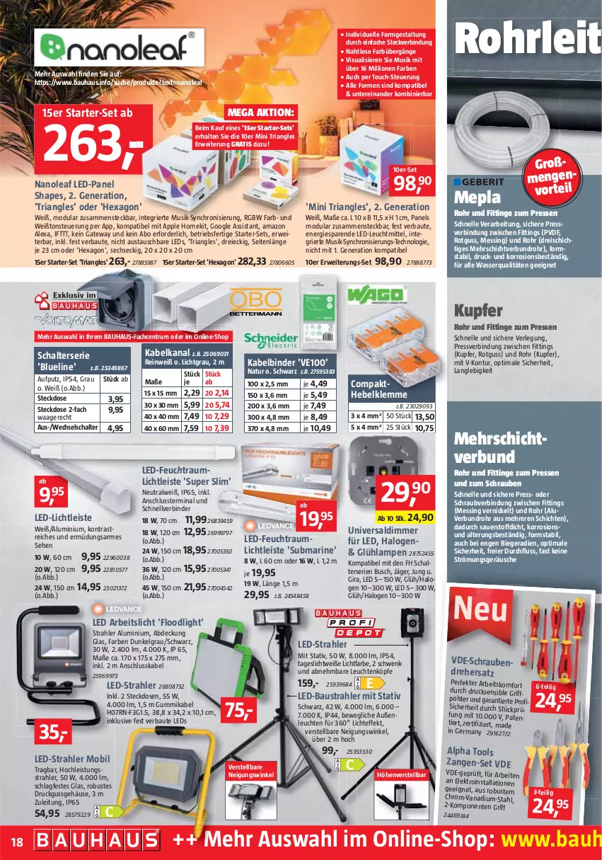 Aktueller Prospekt Bauhaus - Prospekte - von 02.07 bis 30.07.2022 - strona 19 - produkty: aldi, alexa, amazon alexa, Apple, auer, aust, Bau, bsf, dimmer, eier, eis, Elektro, Elektroinstallationen, elle, ente, Germ, gsw, Lampe, led-licht, leds, Leuchte, leuchten, leuchtmittel, LG, lion, natur, reis, Ria, rum, rwe, Schal, schrauben, Schraubendreher, steckdose, Ti, Waage, wasser, Zangen