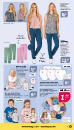 Gazetka promocyjna Netto - Angebote ab Montag - Gazetka - ważna od 23.04 do 23.04.2022 - strona 17 - produkty: asti, Bau, baumwolle, blume, blumen, bluse, body, hose, Kinder, Lätzche, leine, LG, Ria, shirt, shirts, slip, slips, socken, T-Shirt, Ti, tisch, wolle
