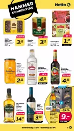 Gazetka promocyjna Netto - Angebote ab Montag - Gazetka - ważna od 23.04 do 23.04.2022 - strona 19 - produkty: bier, bihophar, früchte, honig, irish whiskey, korn, kräuter, kräuterlikör, likör, oldesloer, pils, pilsener, rioja, Stier, tee, Ti, weizenkorn, whiskey