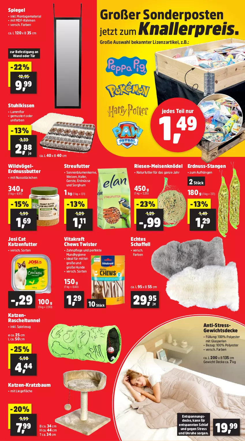 Aktueller Prospekt Thomas Philipps - von 08.12 bis 13.12.2025 - strona 11 - produkty: Bau, blume, blumen, butter, decke, eis, erdnuss, Erdnussbutter, erdnüsse, hafer, katzenfutter, kissen, knallerpreis, Knödel, kraft, Kratzbaum, lamm, LG, Liege, Meisenknödel, Mundhygiene, natur, nuss, perlen, reis, Ria, Schaffell, sonderposten, sonnenblume, sonnenblumen, Sonnenblumenkerne, spiegel, spielzeug, Streufutter, stuhl, stuhlkissen, Ti, vita, vitakraft, Wild