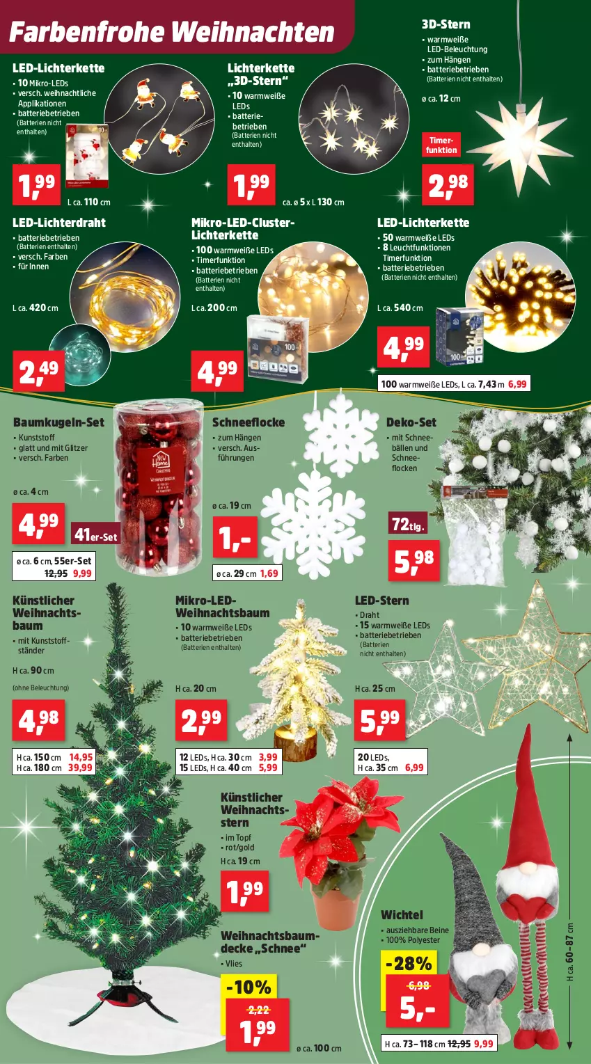 Aktueller Prospekt Thomas Philipps - von 08.12 bis 13.12.2025 - strona 4 - produkty: 3d-Stern, batterie, batterien, Bau, Baumkugel, beleuchtung, decke, Draht, Kette, Kugel, led-beleuchtung, led-licht, leds, LG, lichterkette, Schneebälle, Ti, timer, topf, weihnachten, Weihnachtsbaum, Weihnachtsstern, Wichtel