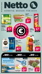 Gazetka promocyjna Netto - Woche 33 - Gazetka - ważna od 20.08 do 20.08.2022 - strona 1 - produkty: angebot, angebote, bohne, bohnen, chips, coca-cola, cola, eis, fanta, fanta oder, fanta oder sprite, grünländer, kaffee, kaffeebohnen, kerrygold, kerrygold extra, oder sprite, pringles, reis, ring, sprite, Ti, topf