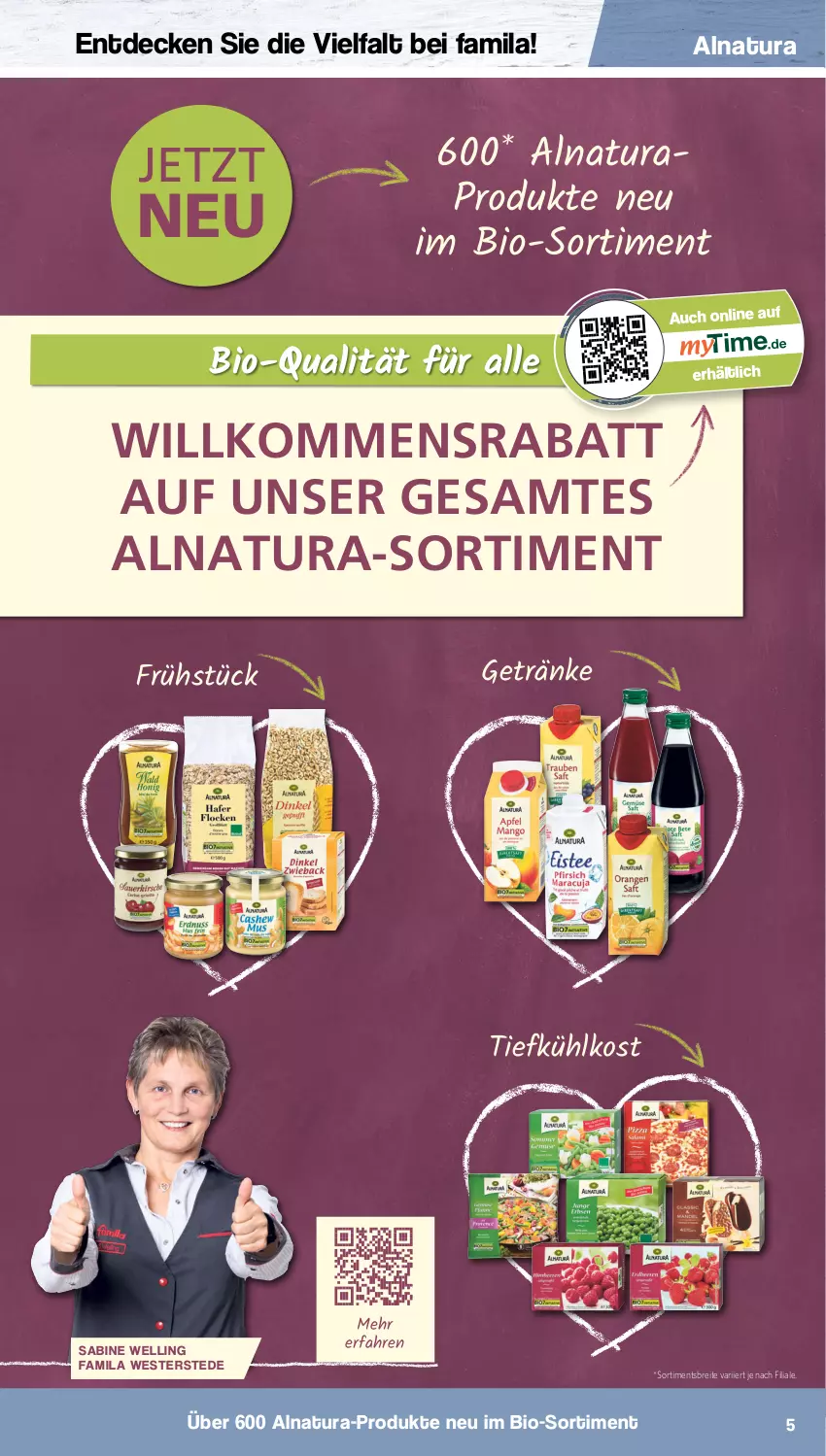 Aktueller Prospekt Famila - Prospekte - von 02.05 bis 07.05.2022 - strona 5 - produkty: bio, Brei, decke, getränk, getränke, natur, natura, Ti, tiefkühlkost, Weste