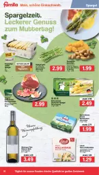 Gazetka promocyjna Famila - Prospekte - Gazetka - ważna od 07.05 do 07.05.2022 - strona 20 - produkty: ammerländer, butter, deutscher spargel, eis, flasche, gin, hollandaise, kartoffel, kartoffeln, lukull, mac, merl, nuss, parmaschinken, reis, sauce, sauce hollandaise, schinken, silvaner, spargel, spargel grün, Ti, wein