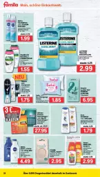 Gazetka promocyjna Famila - Prospekte - Gazetka - ważna od 07.05 do 07.05.2022 - strona 28 - produkty: Antitranspirant, auer, Autan, Bebe, bio, biozidprodukte, body, body lotion, body milk, creme, cremedusche, dove, dusche, eis, flasche, fusion5, gillette, haarspray, Kondome, listerine, Lotion, mac, mach3, mundspülung, natur, natura, nivea, olive, palmolive, Rasierklinge, rasierklingen, Rauch, Reinigung, reis, rexona, rwe, sekt, shampoo, shampoo oder spülung, spülung, Ti, tücher