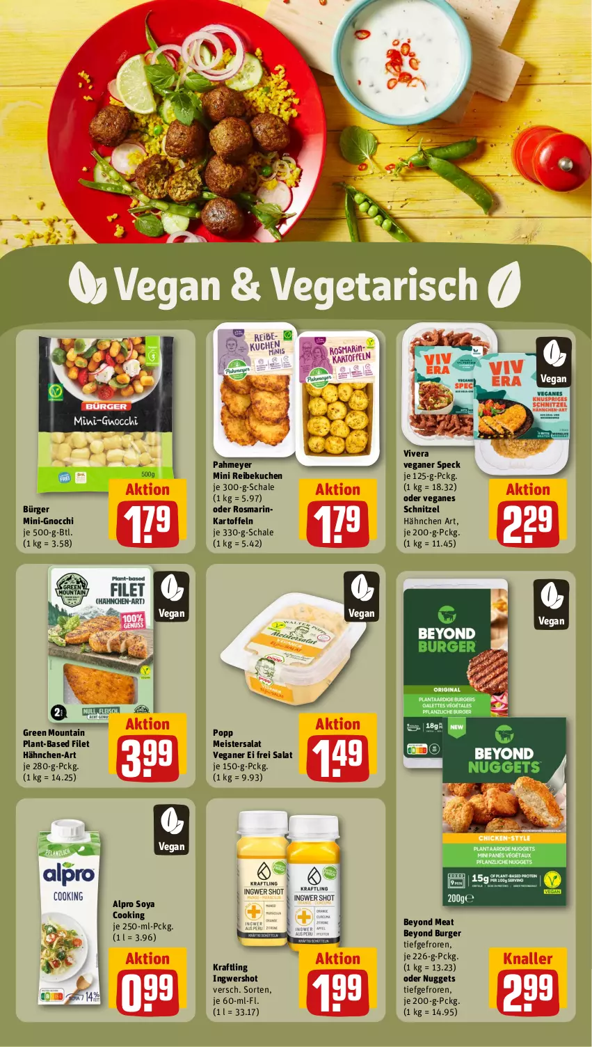 Aktueller Prospekt Rewe - Prospekte - von 28.10 bis 02.11.2024 - strona 13 - produkty: alpro, burger, eis, filet, gnocchi, ingwer, kartoffel, kartoffeln, kraft, kuchen, Meister, nuggets, Popp, rosmarin, salat, Schal, Schale, schnitzel, soya, Speck, Ti, Vegeta, Yo