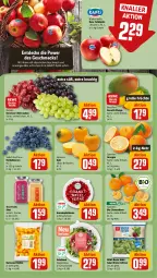 Gazetka promocyjna Rewe - Prospekte - Gazetka - ważna od 02.11 do 02.11.2024 - strona 4 - produkty: apfel, beere, beeren, bio, butter, clementinen, decke, früchte, grana, granatapfel, granatapfelkerne, heidelbeere, heidelbeeren, Kaki, Käse, Kürbis, mac, mango, orange, orangen, Rana, rewe beste wahl, rote tafeläpfel, salat, Schal, Schale, tafeläpfel, tafeltrauben, Ti, trauben, true fruits, ziegenkäse