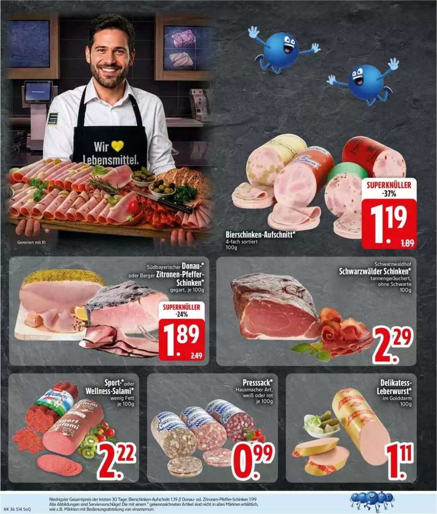 Aktueller Prospekt Edeka - Prospekte - von 31.08 bis 05.09.2026 - strona 16 - produkty: Berger, eis, ente, pfeffer, salami, schinken, schwarzwälder schinken, Ti, zitrone, zitronen