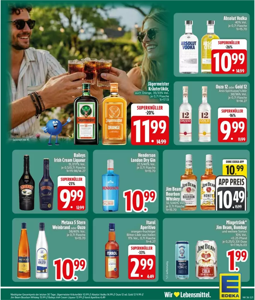 Aktueller Prospekt Edeka - Prospekte - von 31.08 bis 05.09.2026 - strona 23 - produkty: deka, eis, flasche, kräuter, kräuterlikör, lebensmittel, likör, liqueur, Metaxa, ouzo, reis, wein, weinbrand