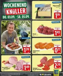 Gazetka promocyjna Edeka - Prospekte - Gazetka - ważna od 05.09 do 05.09.2026 - strona 32 - produkty: Bergkäse, chili, Edelsalami, eis, gulasch, hartkäse, jungbullen, Käse, LG, nuss, reis, rel, salami, schinken, schwein, schweine, schweinerücken, steak, steaks, wein, weine, ZTE
