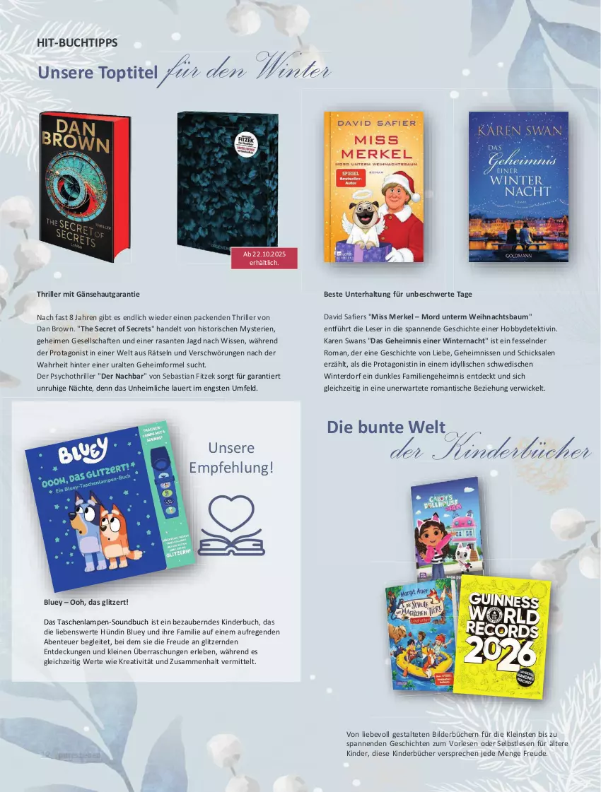 Aktueller Prospekt Hit - pures Leben - von 01.10 bis 31.12.2025 - strona 12 - produkty: asti, auer, berndes, buch, ente, Hobby, Kinder, Kinderbuch, Lampe, leine, SANTE, Soundbuch, Tasche, taschen, taschenlampe, Ti, tisch, WICK